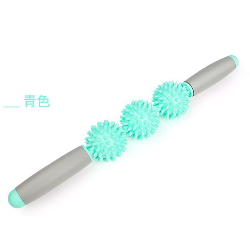3球按摩刺猬球放松肌肉按摩棒 运动滚轮瑜伽球筋膜棒经络保健器详情图5