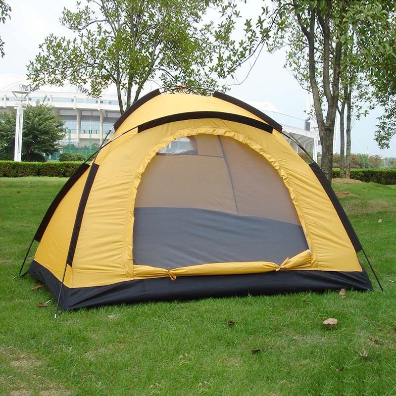 单层单门帐篷2-3人 玻璃纤维杆情侣野营旅游户外帐篷 厂家直销细节图