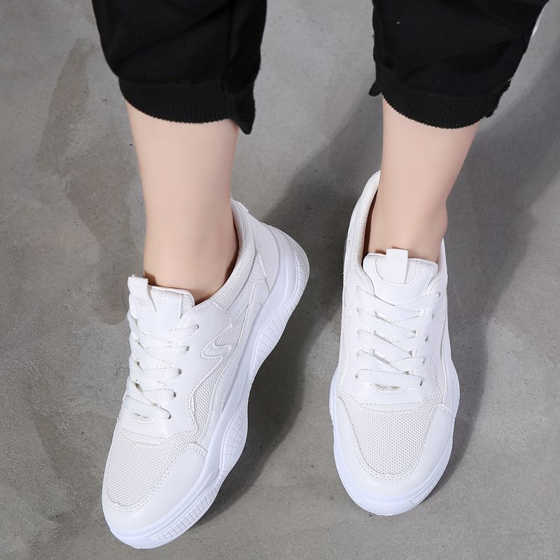 2020 Summer new high-quality breathable white sneakers, women's shoes, trendy shoes, casual running show, coconut shoes