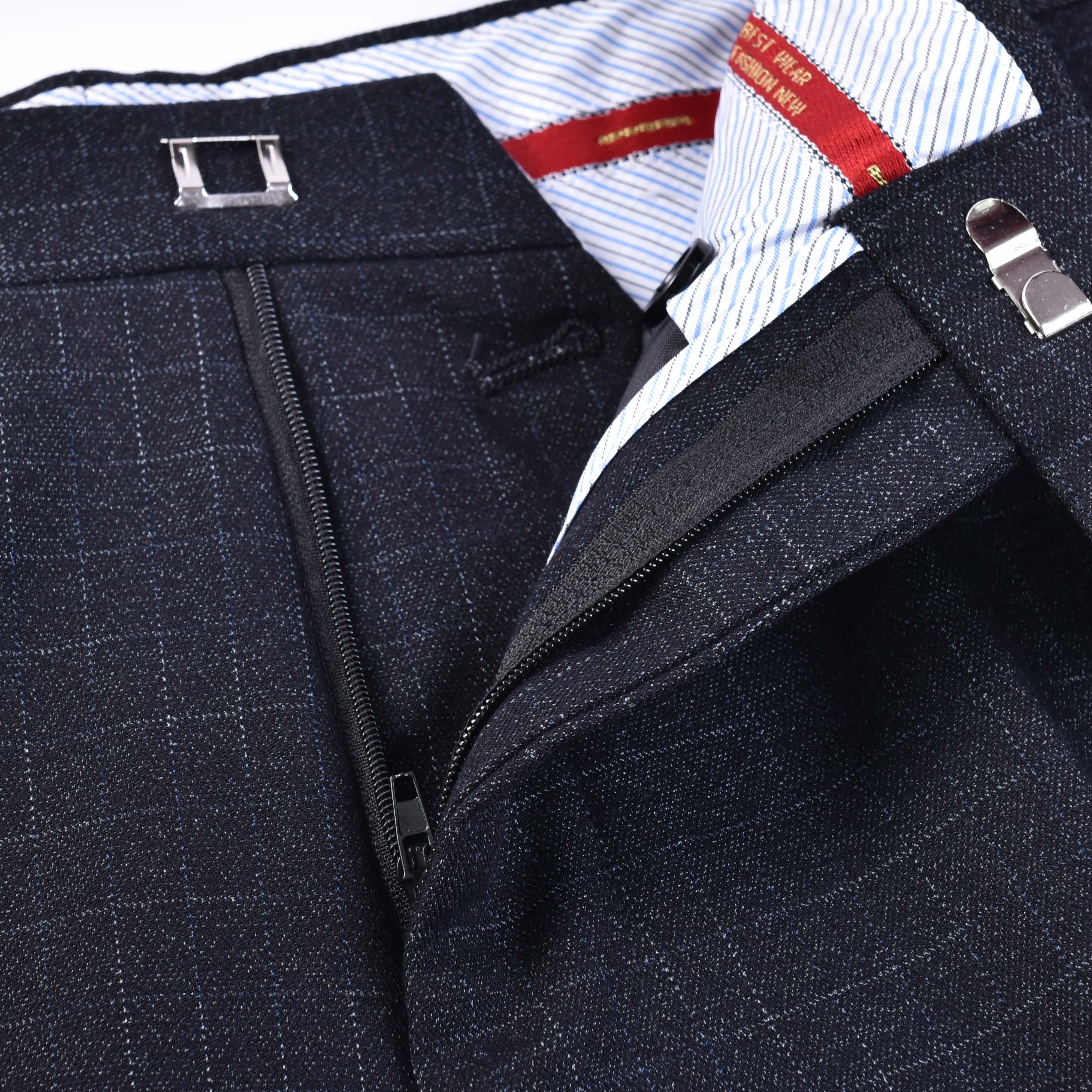 New autumn and winter men's non-ironing trousers, business formal wear, senior men's trousers, high-waisted loose casual suit long pants detail image 1