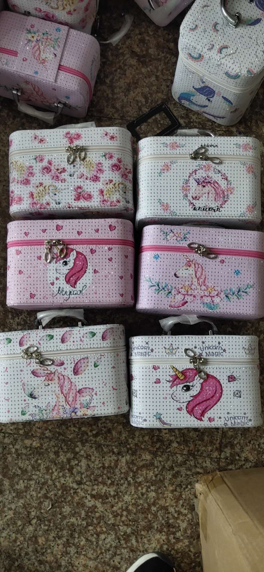 欧美复古凉粉3件套化妆盒