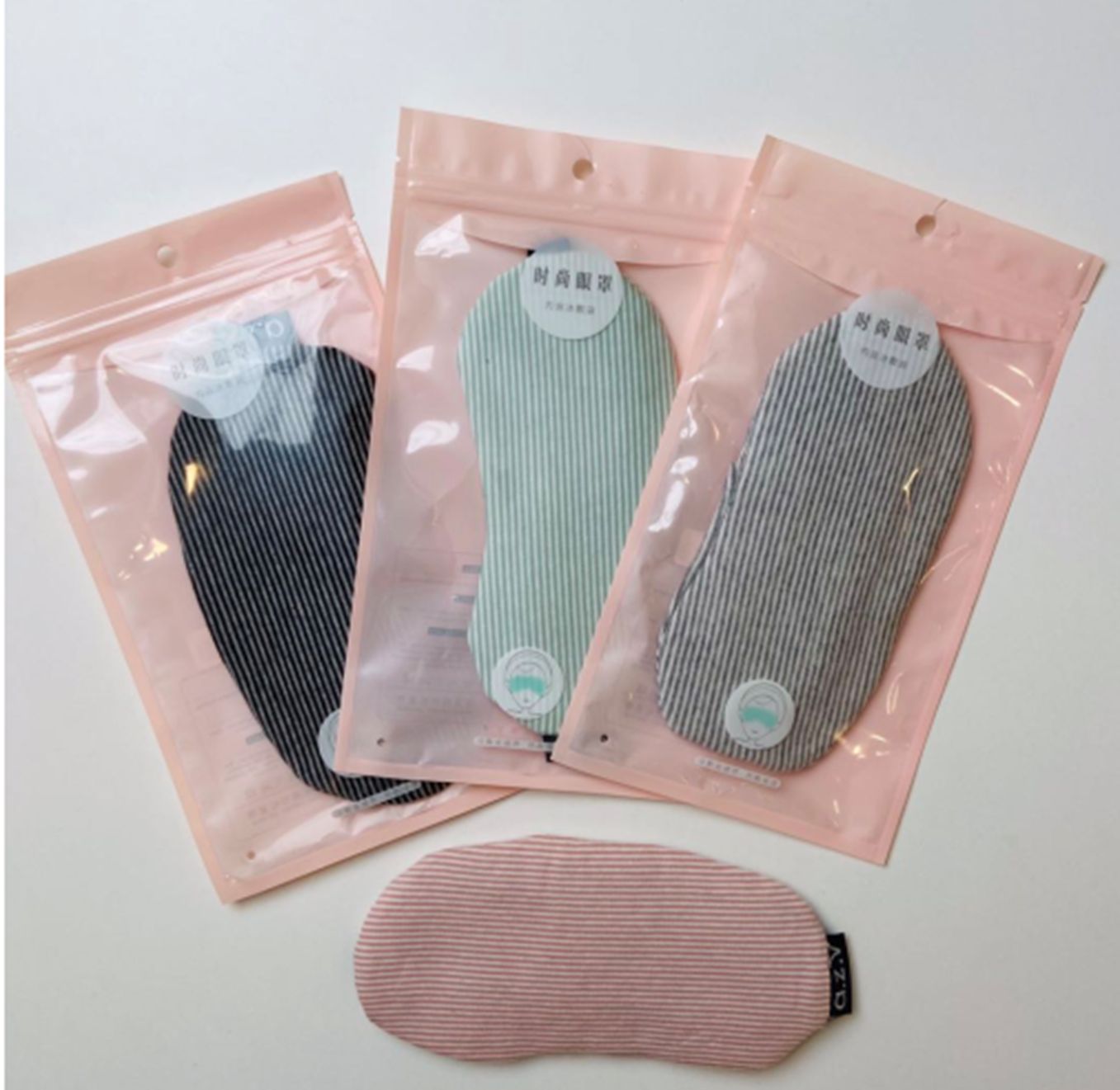 Yiwu Fine Pinstripe eye mask (including ice packs)/F1-074