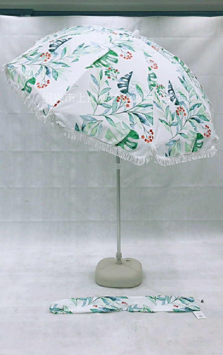 Factory direct sales feature: 100cm outdoor polyester fabric sun umbrella with edge, high appearance level sun umbrella undefined