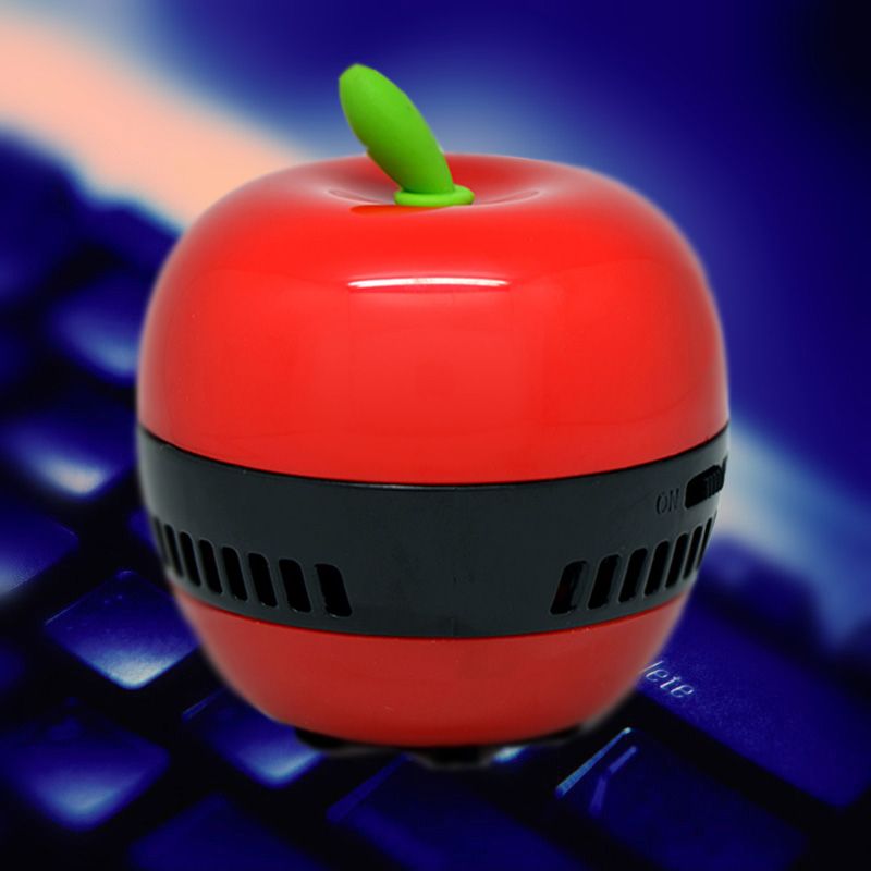 迷你卡通苹果桌面吸尘器  微型键盘桌面清洁器苹果除尘器详情图2