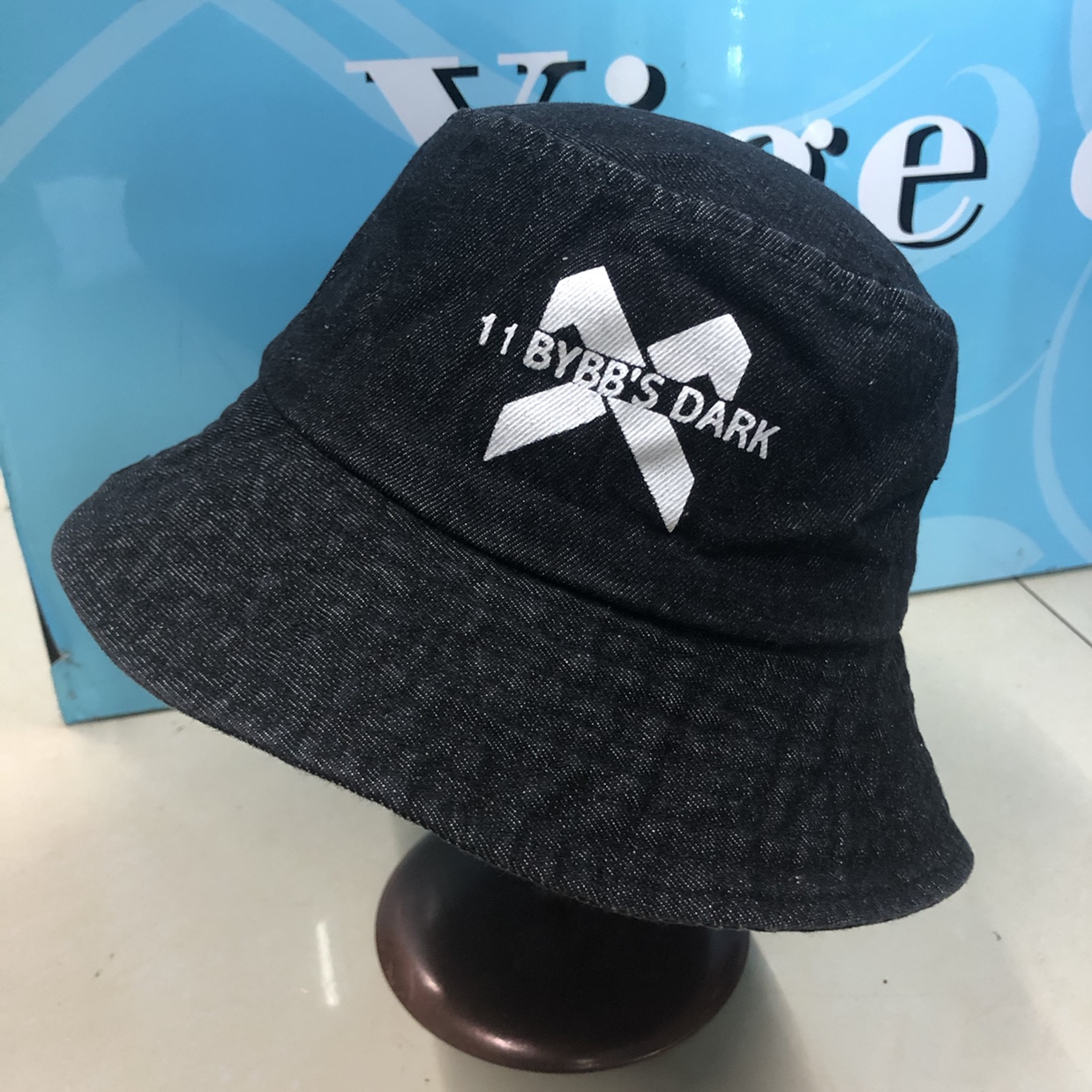 Net Red Pot Hat Exploded Fisherman Hat Denim Hat Visor Hat Korean Fashion Hat Print 11 Application Scenario