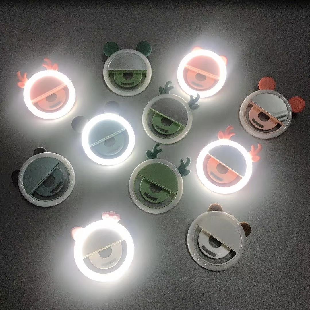 卡通手机补光灯夹 led美颜自拍闪光灯补光神器 充电USB新款灯夹详情图15