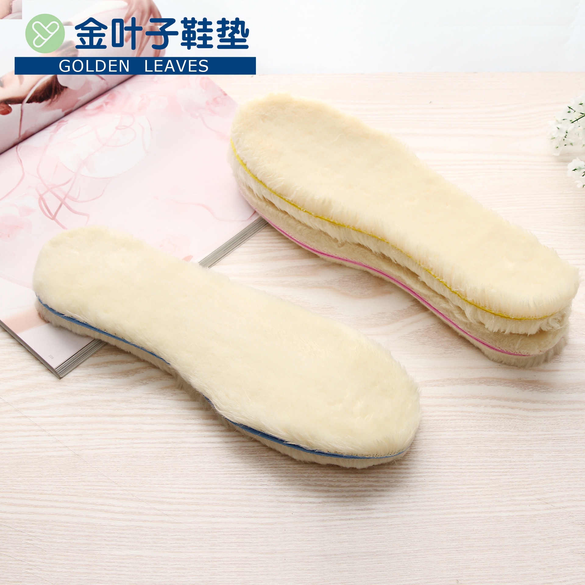 Manufacturers direct sales winter warm imitation wool insole plus plush one free cut plush thick cotton insole details Picture