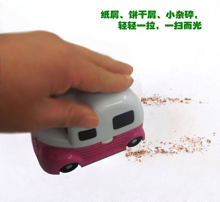 卡通雪糕车桌面吸尘器 可爱迷你清扫器小汽车桌面键盘除尘器详情图4