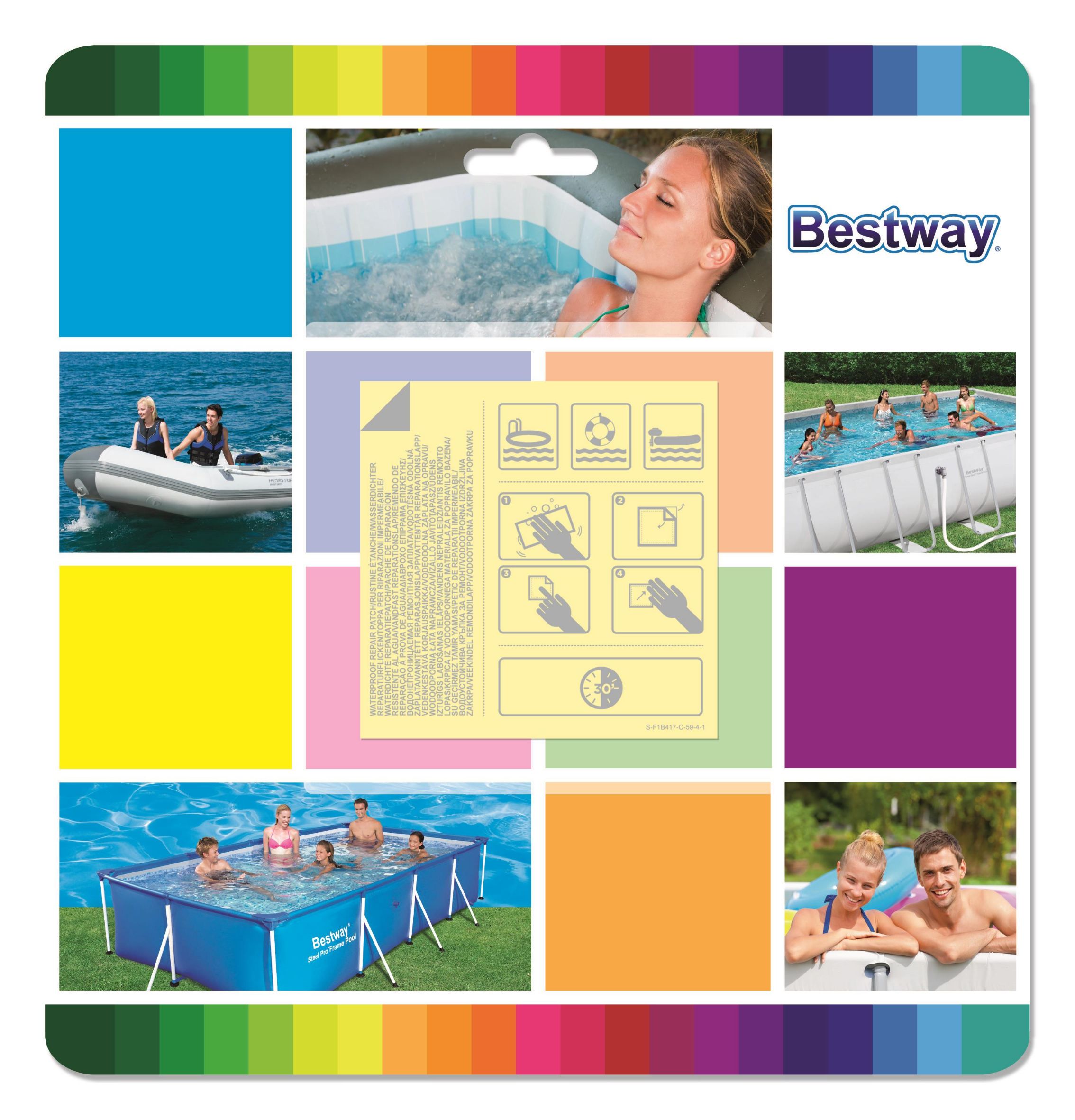 Bestway® 2.5" x 2.5"/6.5cm x 6.5cm 耐水强力修补纸