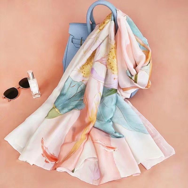 Pink and white shawl shawl
