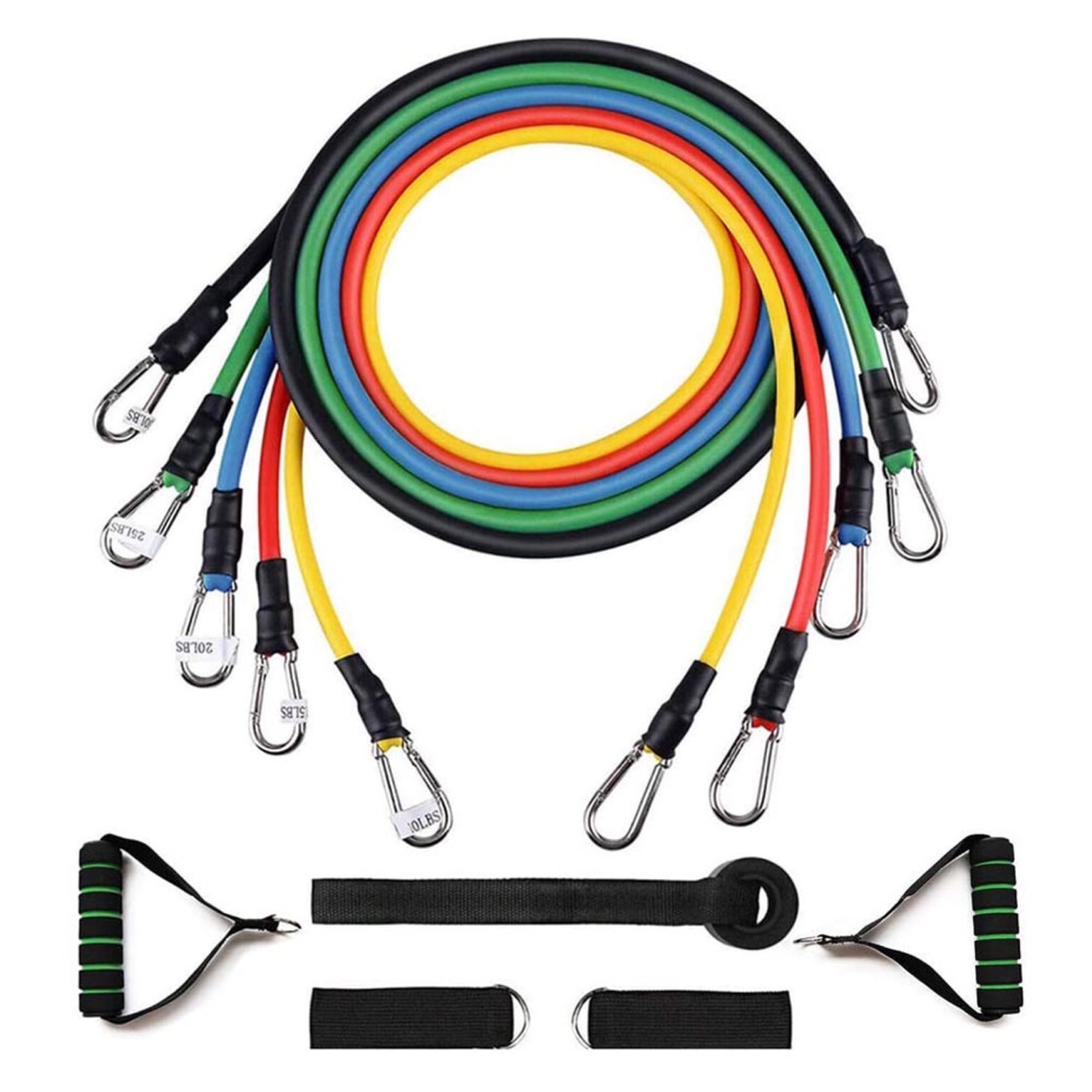 Latex stretch rope pull rope fitness equipment male resistance belt chest trainer household squat stretch belt pull belt rope thumbnail