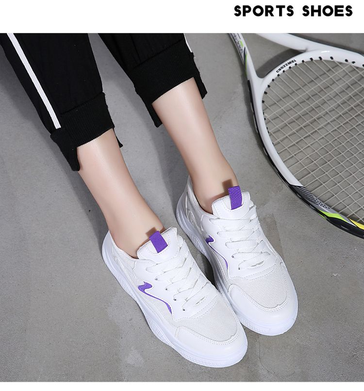 2020 Summer new high-quality breathable white sneakers, women's shoes, trendy shoes, casual running show, coconut shoes detail image 15