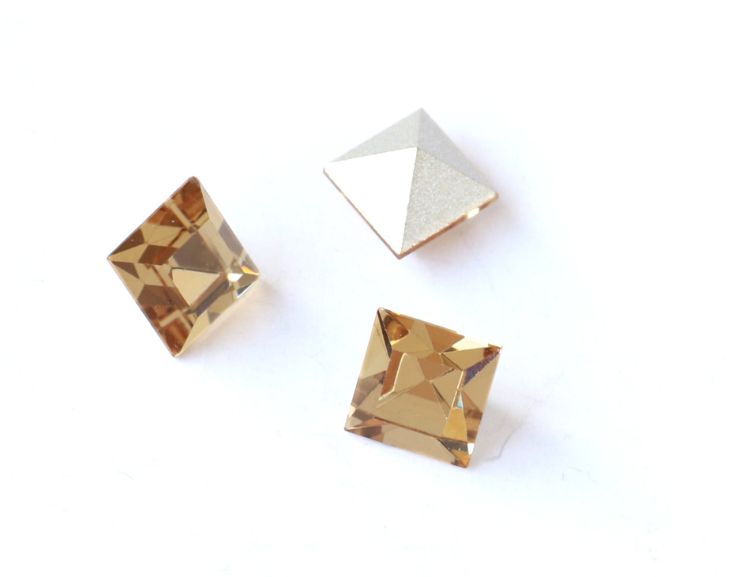 东洲水晶 热销方钻镀银尖底水晶玻璃钻异形钻 手机壳美甲贴钻详情图3