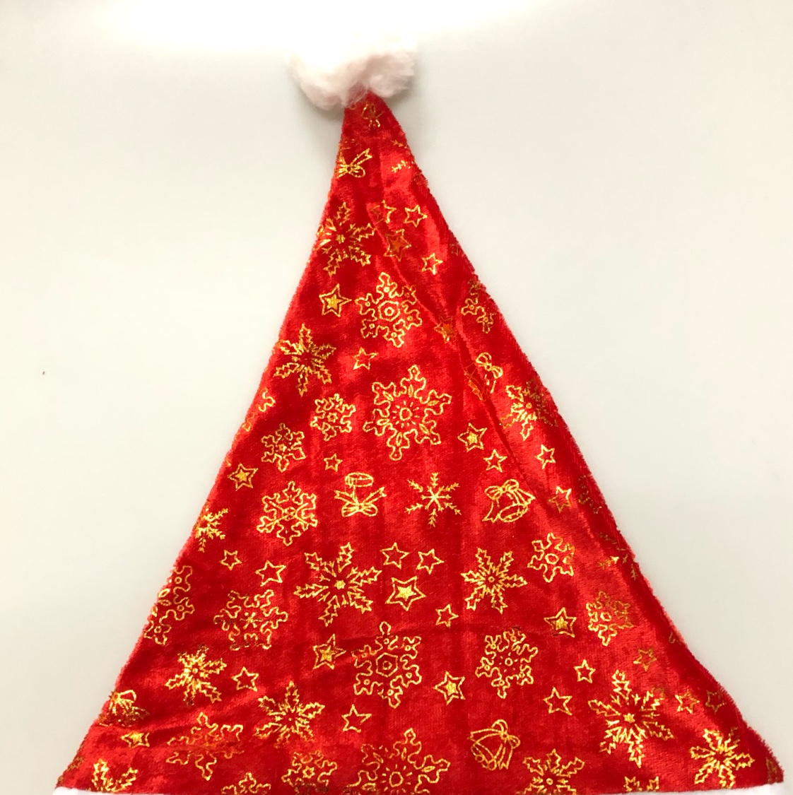 Hot gold Christmas hat with lights flashing star Christmas hat