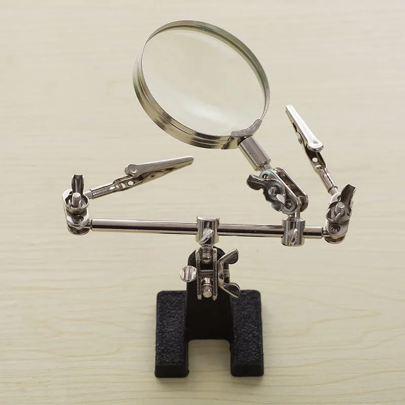Factory direct sales of auxiliary clip-on metal magnifying glass with base 501 detail image 1