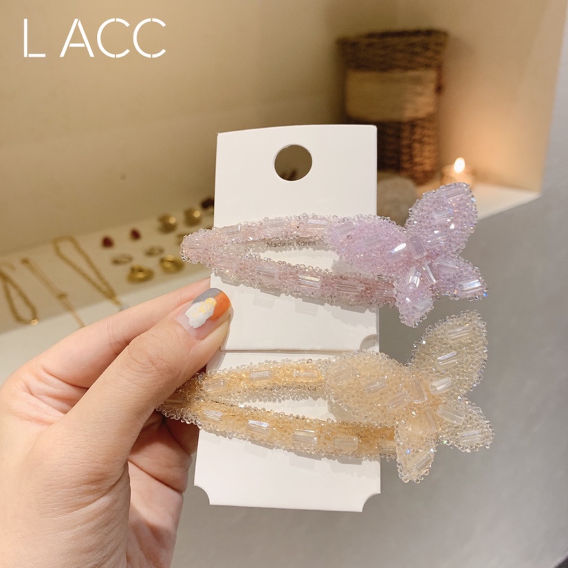 New crystal Butterfly hair clip super Flash Super Fairy BB clip thumbnail