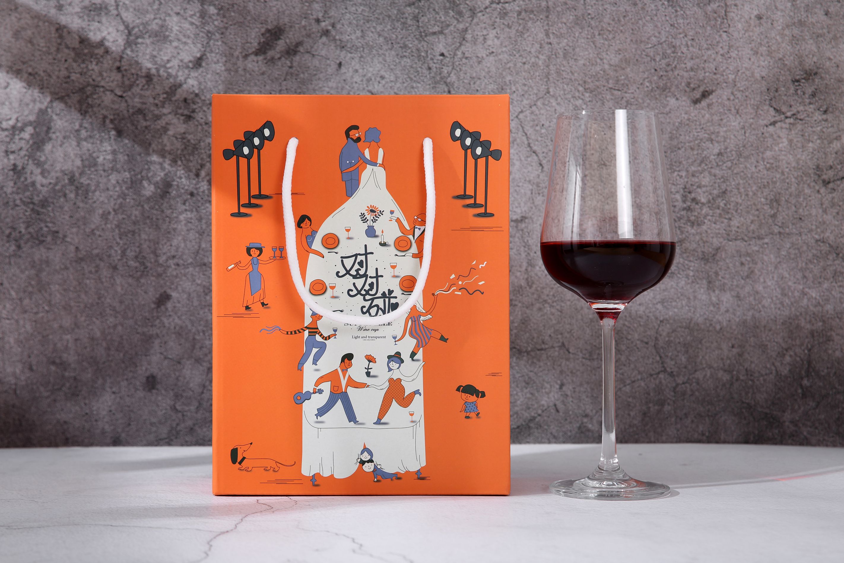 National Day Mid-Autumn festival Argentina imported wine glasses in pairs thumbnail