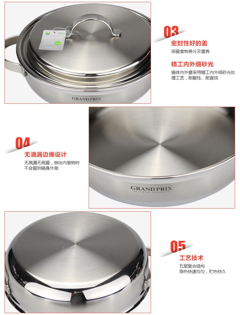 Grand Prix Stainless Steel Soup Pot 24 detail image 11