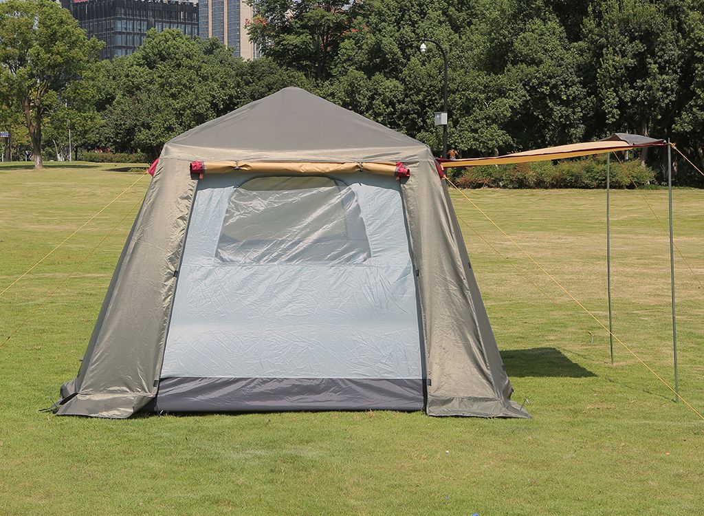 Wholesale of hot-selling large-capacity double-layer, double-door automatic quick-opening tents for 4-5 people family camping tents pic 5