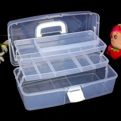 Extra-large No. 1 thickened portable stationery, Lego storage box, art tool box, plastic medicine box, hardware and electrical box details Picture