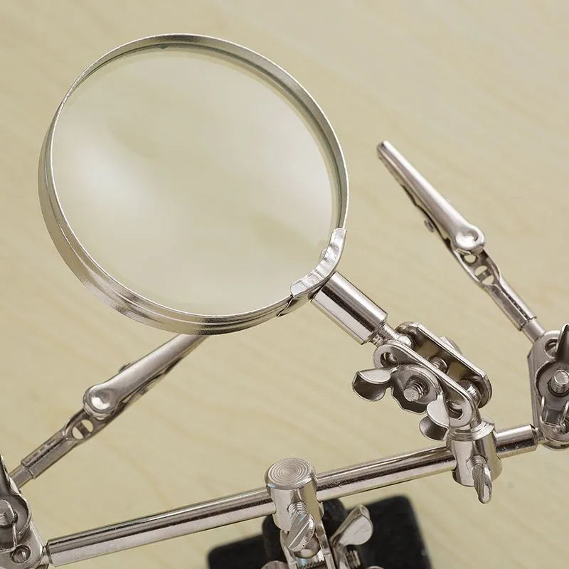 Factory direct sales of auxiliary clip-on metal magnifying glass with base 501 detail image 2