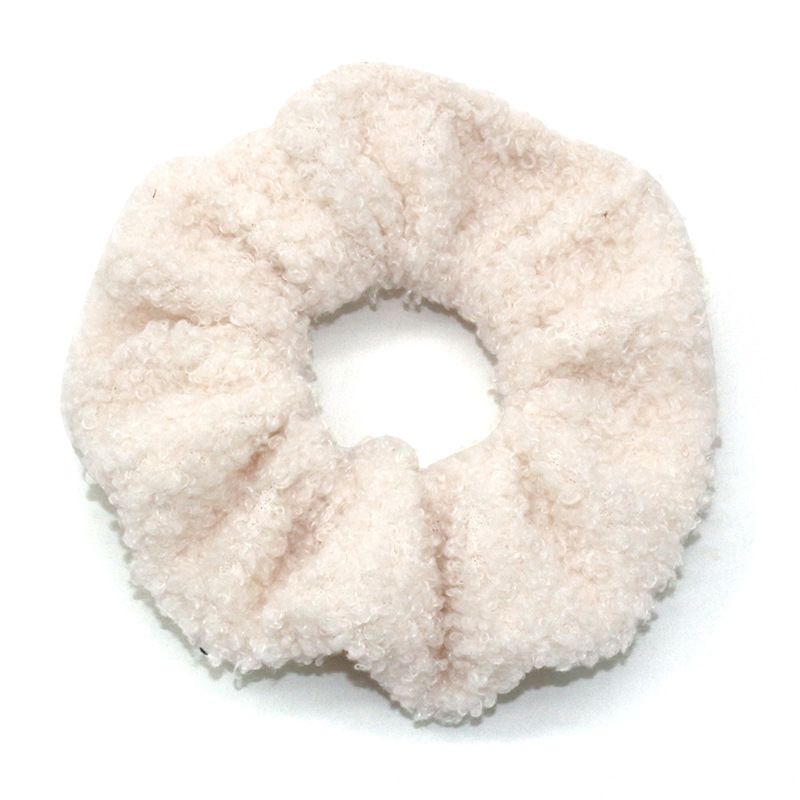New autumn and winter Korean-style lamb hair band, solid color Teddy plush large intestine hair band, European and American women's hair band headwear details Picture