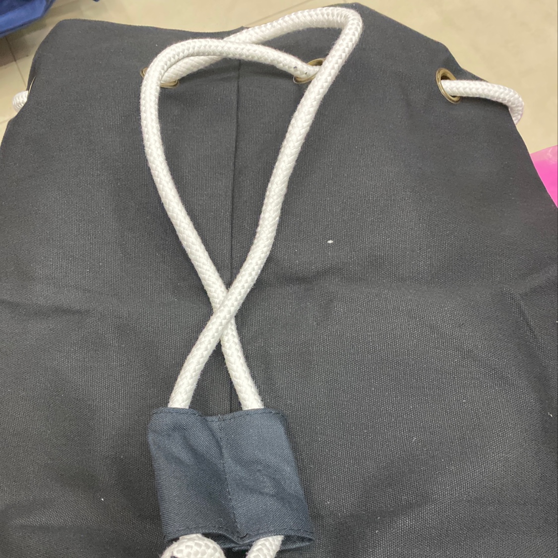 帆布圆桶双背包细节图