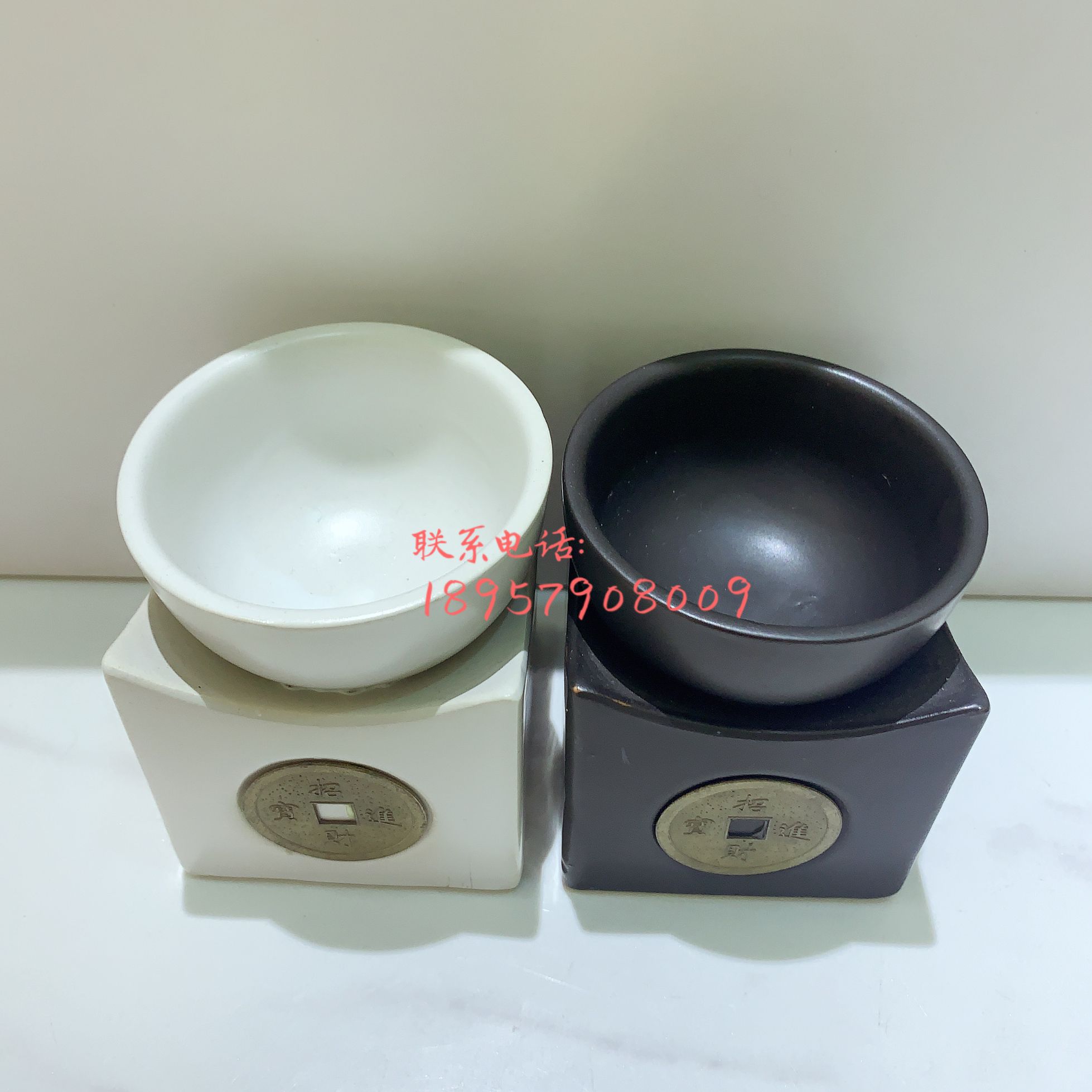 陶瓷精油蜡烛式熏香炉工艺品摆件详情图4