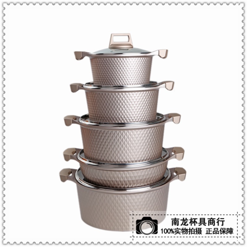 12件套小钻石锅 节能底 可用于天然气 煤气灶 使用产品图