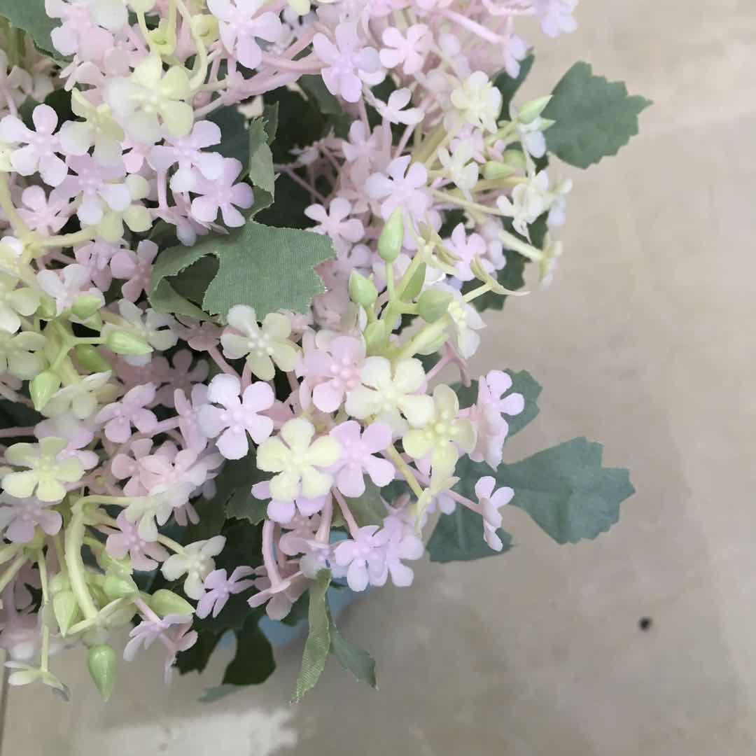 Living room artificial flowers, artificial flower venue decoration, wedding decoration, 7-fork exquisite cherry blossom wholesale details Picture