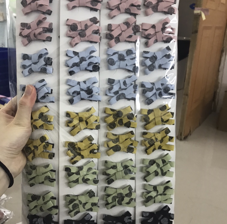 Korean version of fashion fabric bowknot crossing big little clip