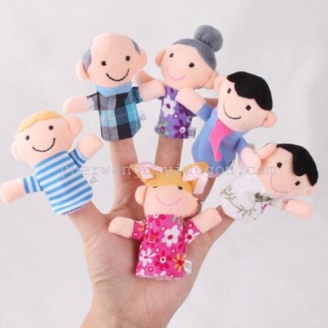 Plush toys cartoon puzzle children puppet toys cartoon characters a family refers to puppet toys creative toys baby bedtime story toys