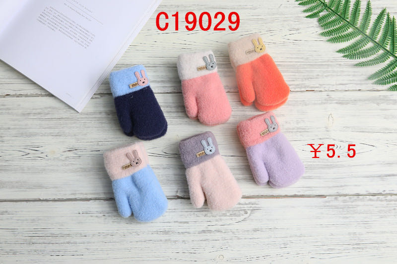 New Wheat Point Knitted Gloves For Women Autumn Winter Ins Cute Warm Thin Wool Five-Finger Tide Gloves C19029