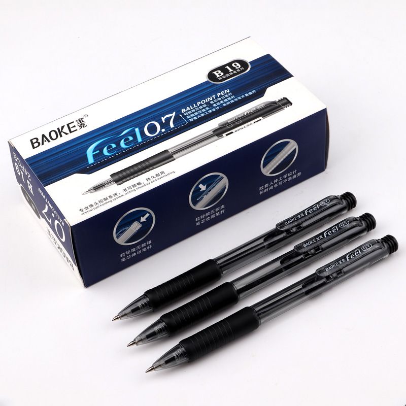 Pok Pen B19 Press Ballpoint Pen 0.7mm student learning supplies