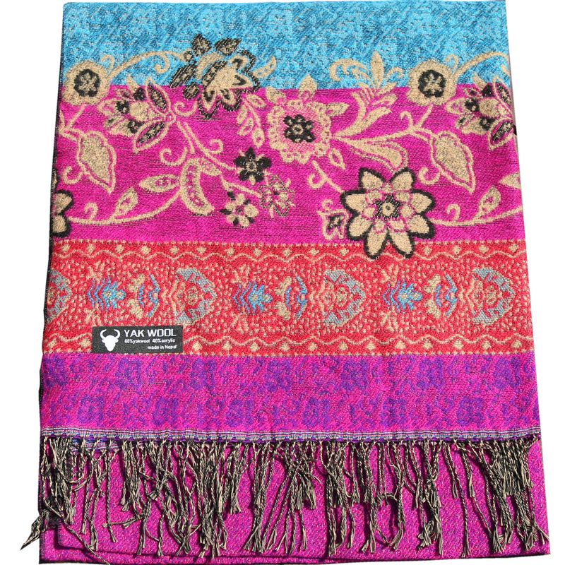 Men's And Women's Fashion Trends All Match Warm Floral Needle Scarf New