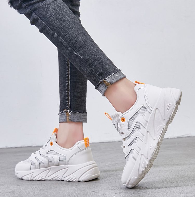 New women's shoes, casual sports shoes, fashionable shoes, hollowed-out women's shoes, versatile and comfortable running shoes, breathable women's height-increasing shoes detail image 10