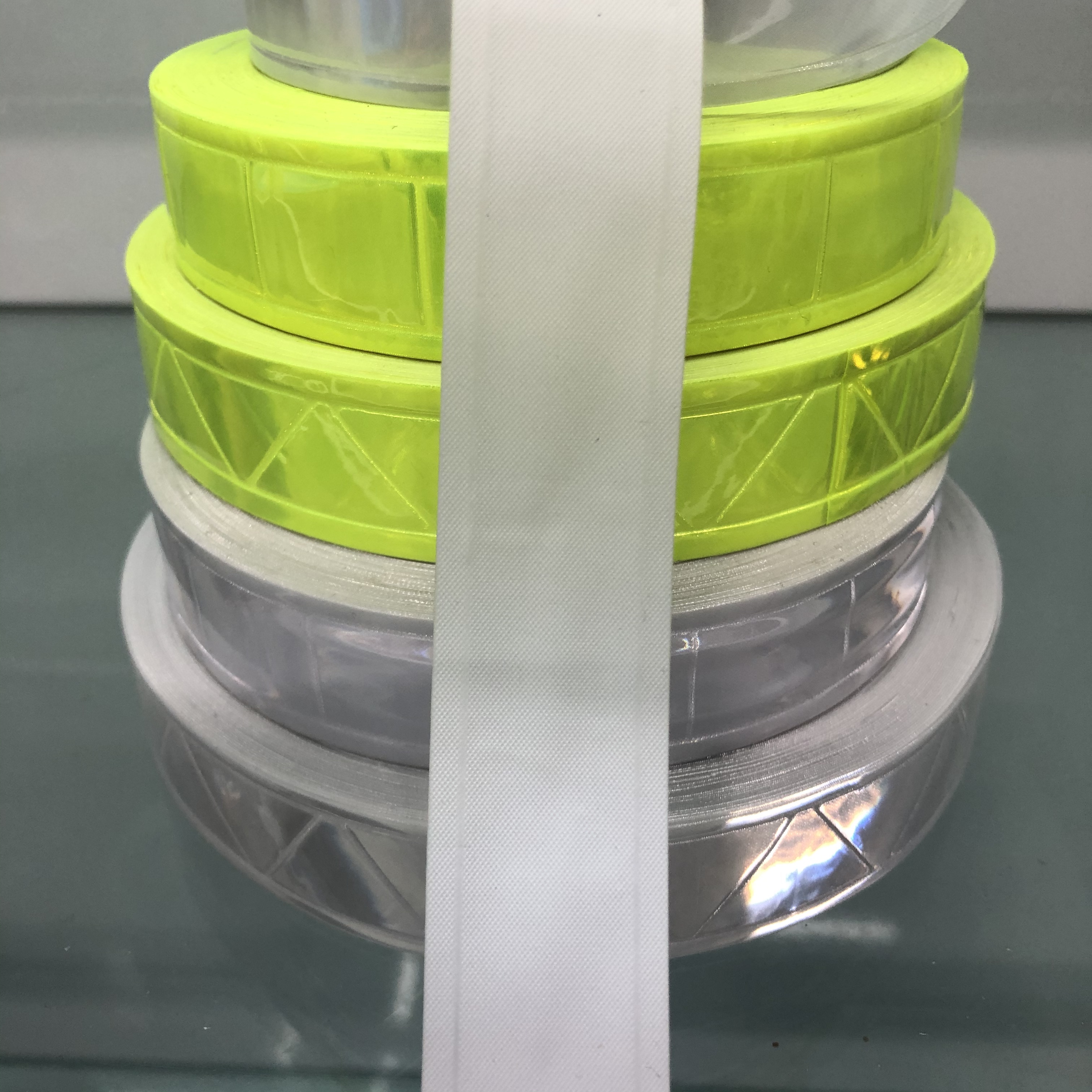 2.5cm反光晶格 pvc材质 反光布 反光膜 反光开线 反光材料细节图