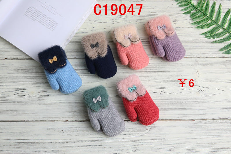 New Wheat Point Knitted Gloves For Women Autumn Winter Ins Cute Warm Thin Wool Five-Finger Tide Gloves C19047