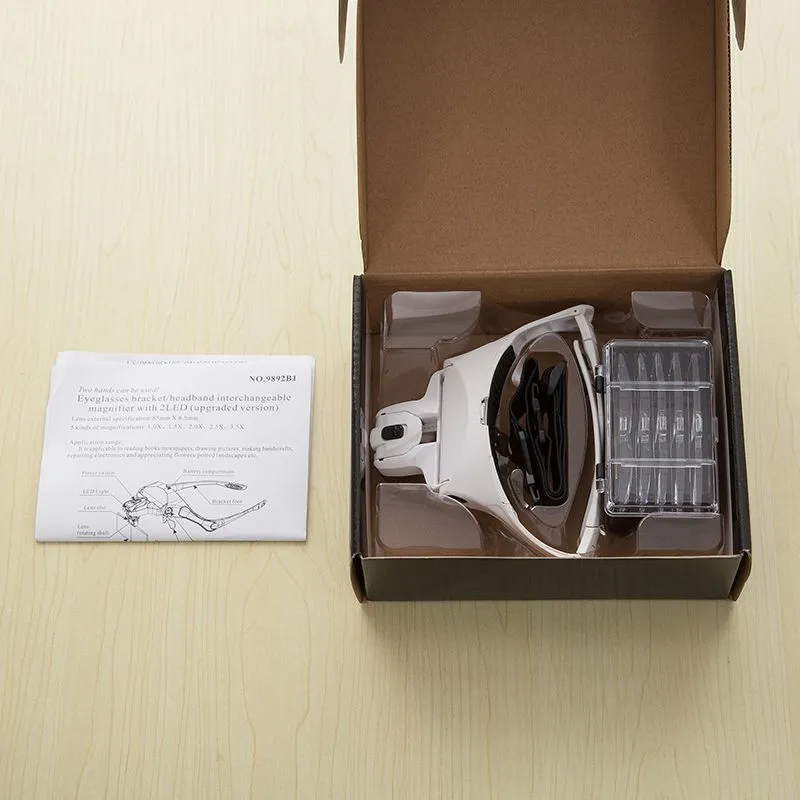 Factory direct sales of head-mounted multi-lens magnifying glass with light 9892B1 detail image 5
