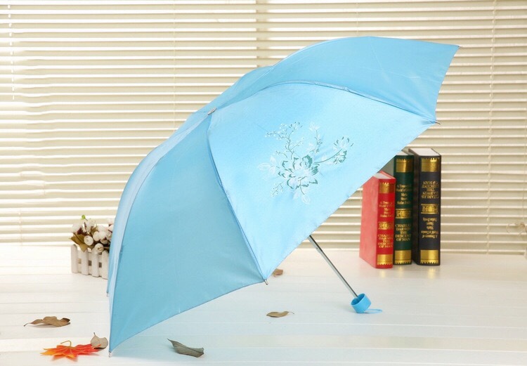 厂家批发8骨三折倒杆晴雨伞 珠光布雨伞定制 太阳伞遮阳伞定制LOGO 138珠光伞