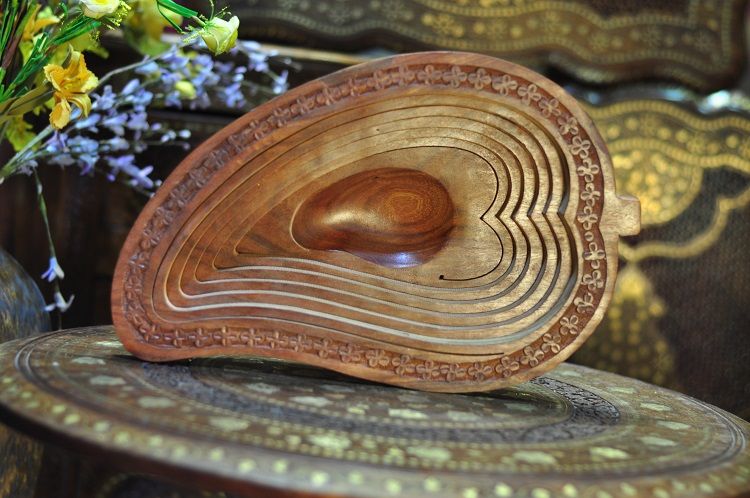 An Indian linden mango-shaped embedded fruit plate Specification image