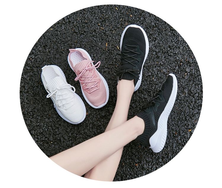 Autumn new women's shoes: Casual sports shoes, fashionable shoes, elastic women's shoes, versatile and comfortable, woven shoes, breathable women's single shoes detail image 4