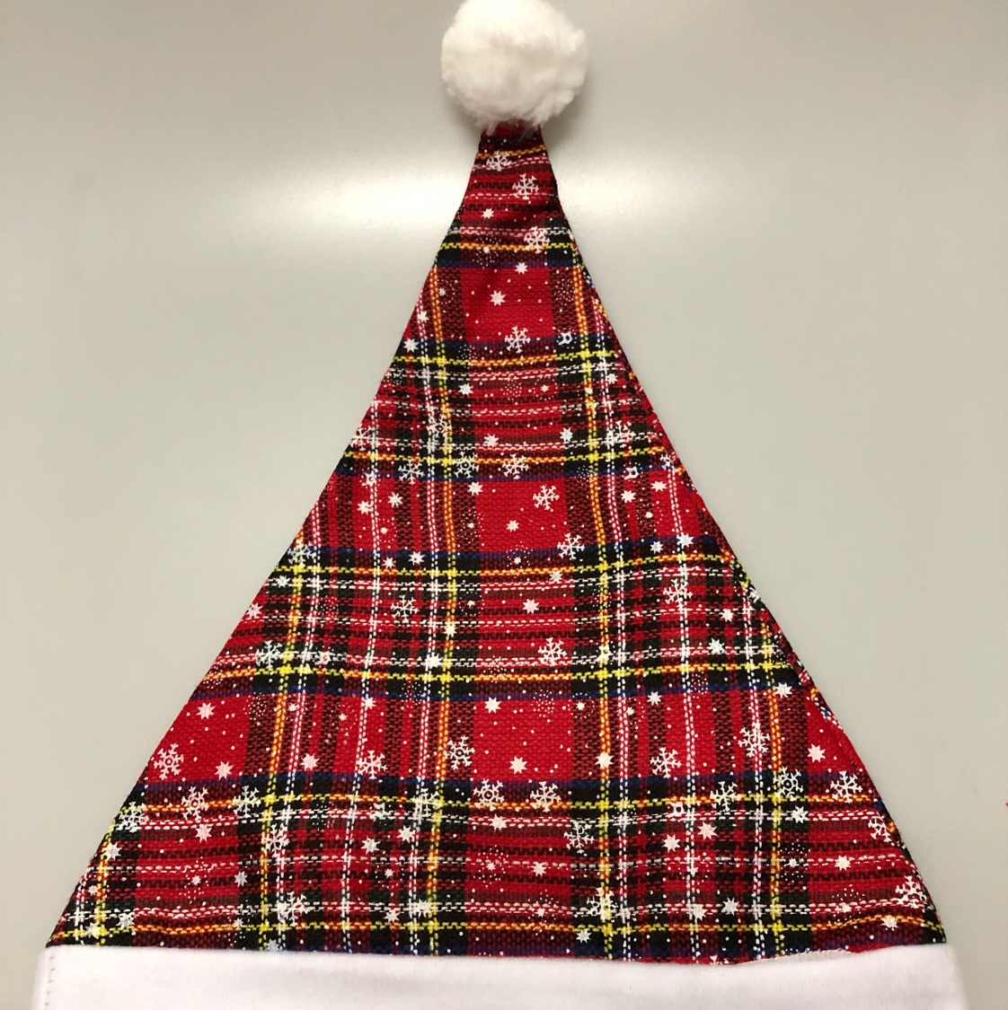 Checked Santa hat checked snowflake Santa hat