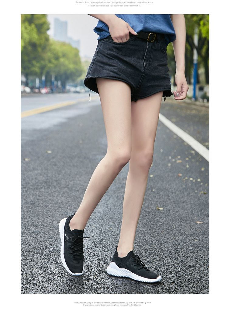 Autumn new women's shoes: Casual sports shoes, fashionable shoes, elastic women's shoes, versatile and comfortable, woven shoes, breathable women's single shoes detail image 8
