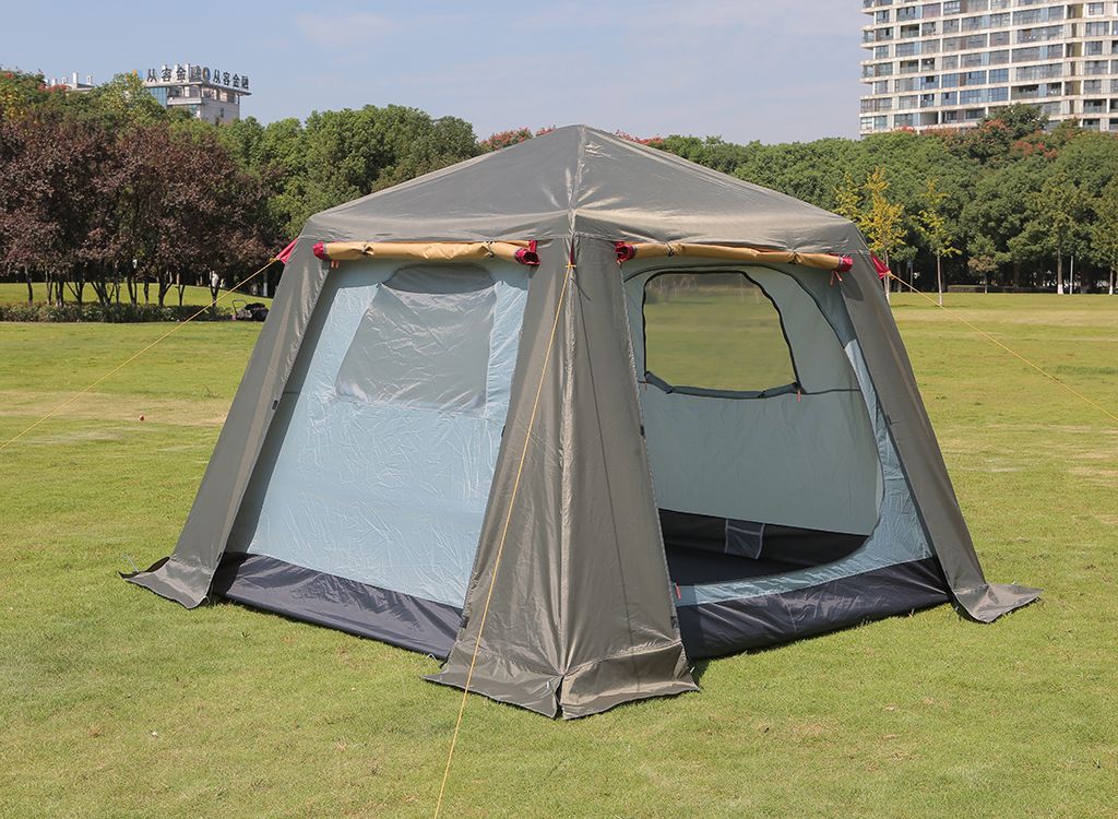 Wholesale of hot-selling large-capacity double-layer, double-door automatic quick-opening tents for 4-5 people family camping tents pic 6