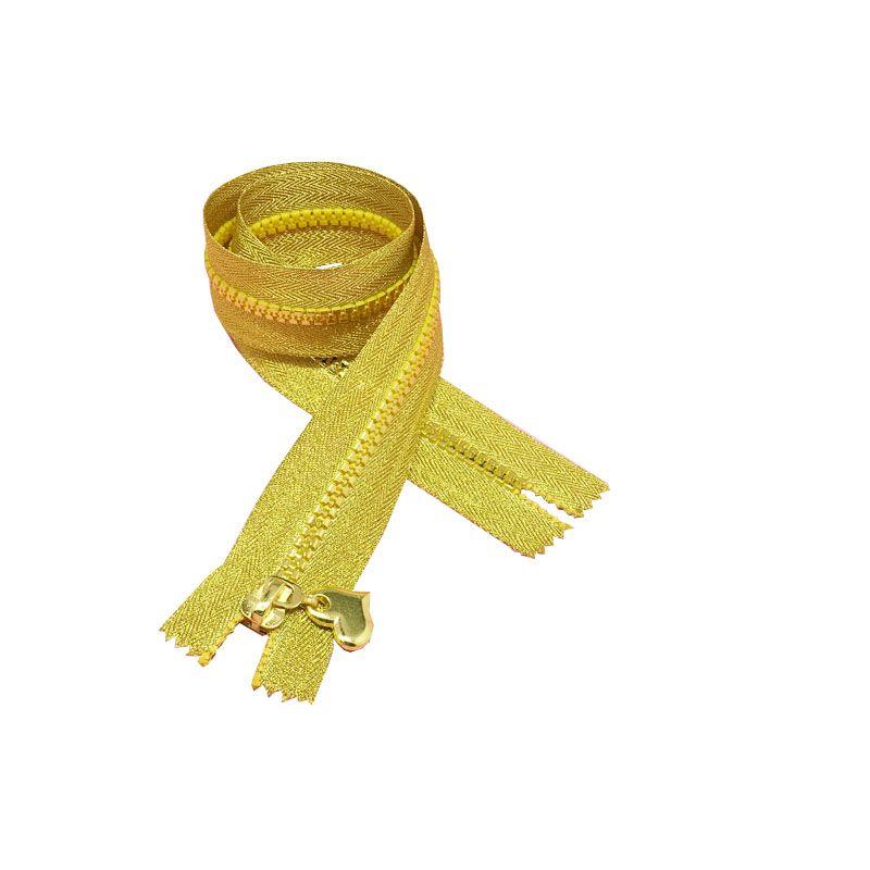 No. 5 resin gold tooth with gold edge zipper thumbnail