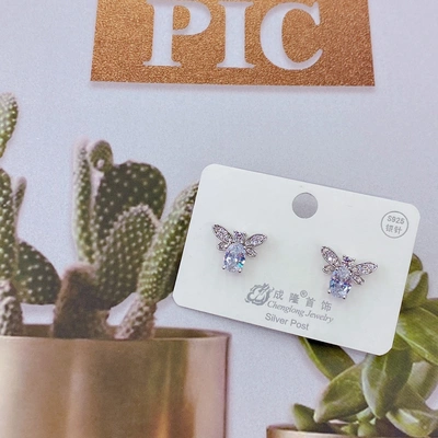 Chenlong jewelry S925 sterling silver bee stud K01059-45 thumbnail