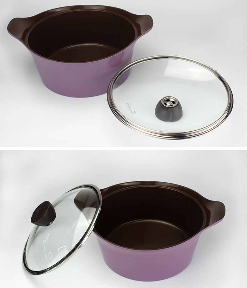 ERMER double-ear pot, 24cm, purple detail image 7