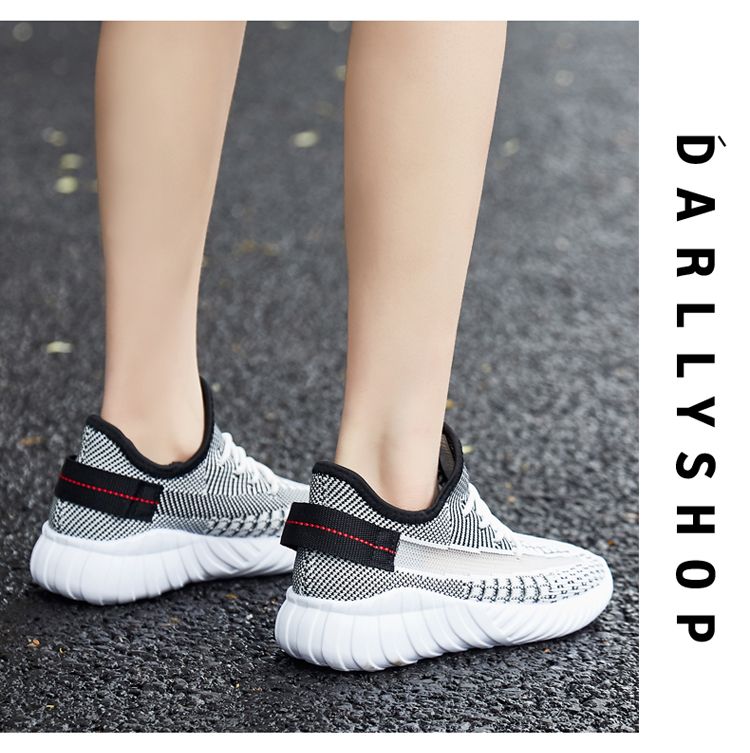 New sports women's shoes, casual sports shoes, fashionable shoes, hollowed-out women's shoes, versatile and comfortable, flying woven shoes, breathable women's single shoes detail image 12