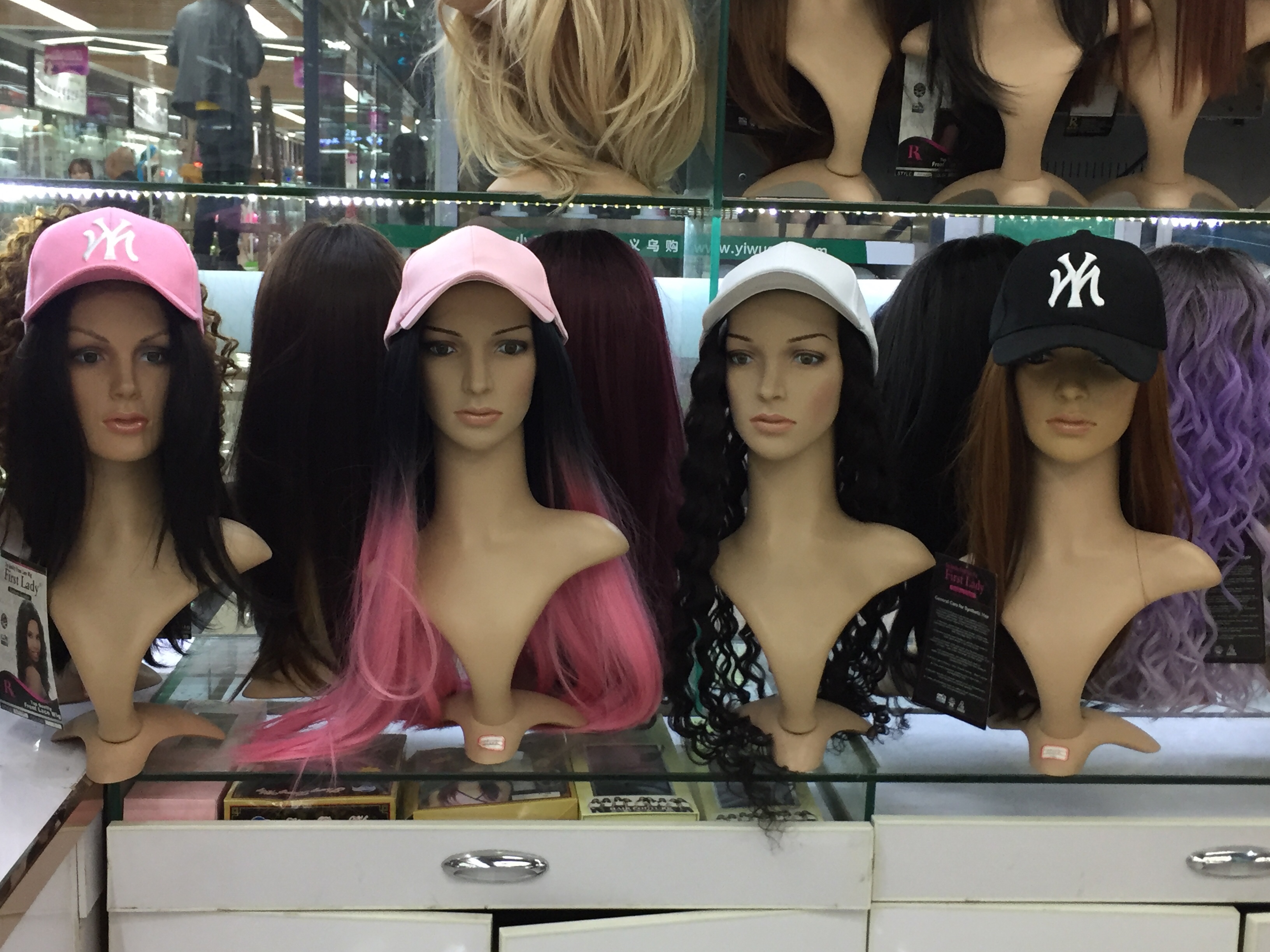 Real hair hat wig Specification image